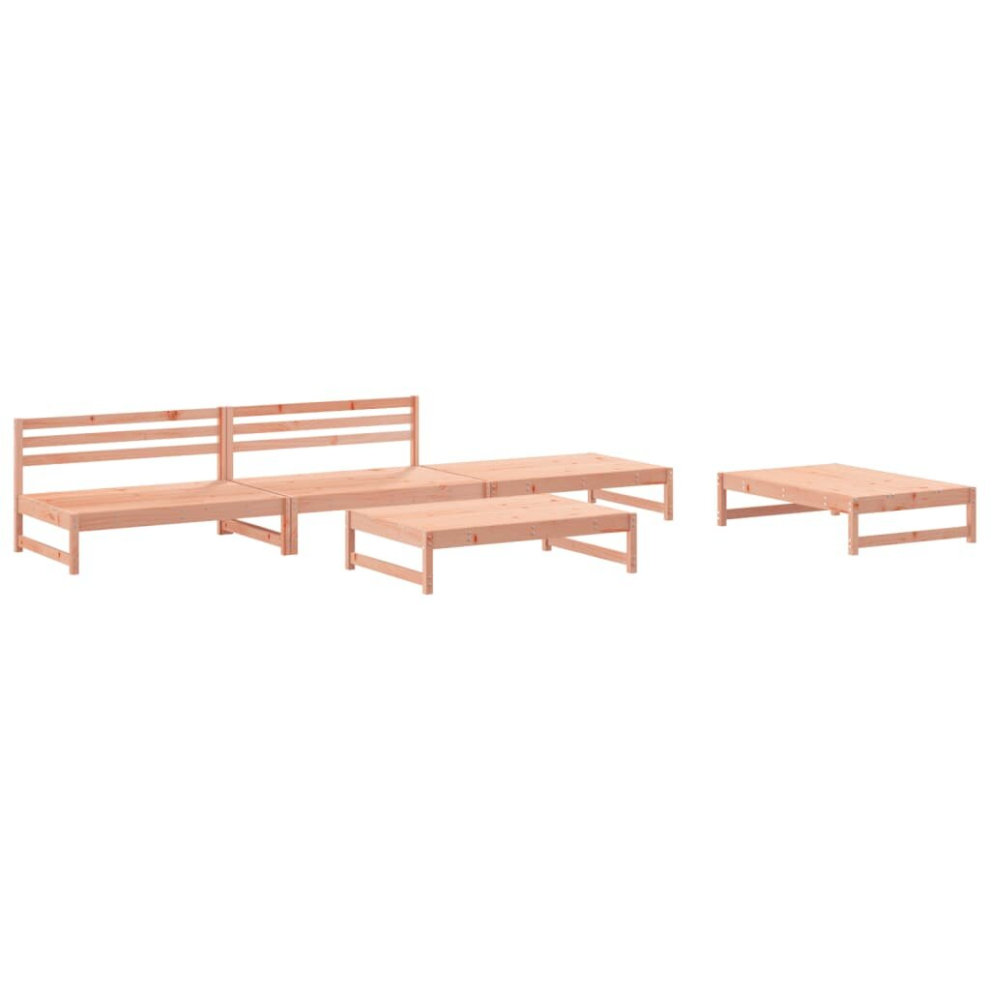 (natural douglas) vidaXL Garden Lounge Set Outdoor Modular Sofa Set 5 Piece Solid Wood Pine