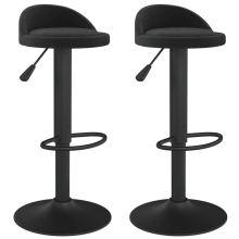 vidaXL Barhocker 2 Stk. Schwarz Samt