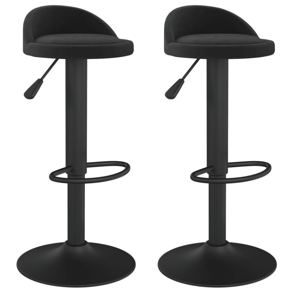 New Vidaxl (Black) Bar Stools Kitchen Bar Chair Counter Stool Pub Bistrol Chair Velvet Black