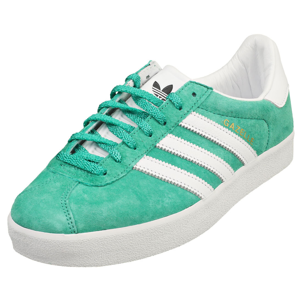 (3.5) adidas Gazelle 85 Mens Fashion Trainers in Green White