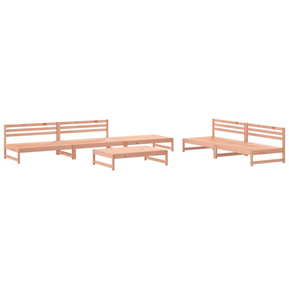 (natural douglas) vidaXL Garden Lounge Set Outdoor Modular Sofa Set 6 Piece Solid Wood Pine