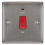 BG Electrical Metal Brushed Iridium 45A Double Pole Cooker Switch with Neon 1