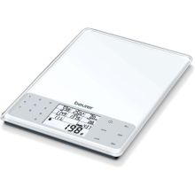 Beurer DS61 Nutritional Analysis Digital Scale 950 Saved Foods up to 5kg White
