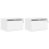 VidaXL vidaXL Wall-mounted Bedside Cabinets with LED Lights Side Table 2 pcs White 1