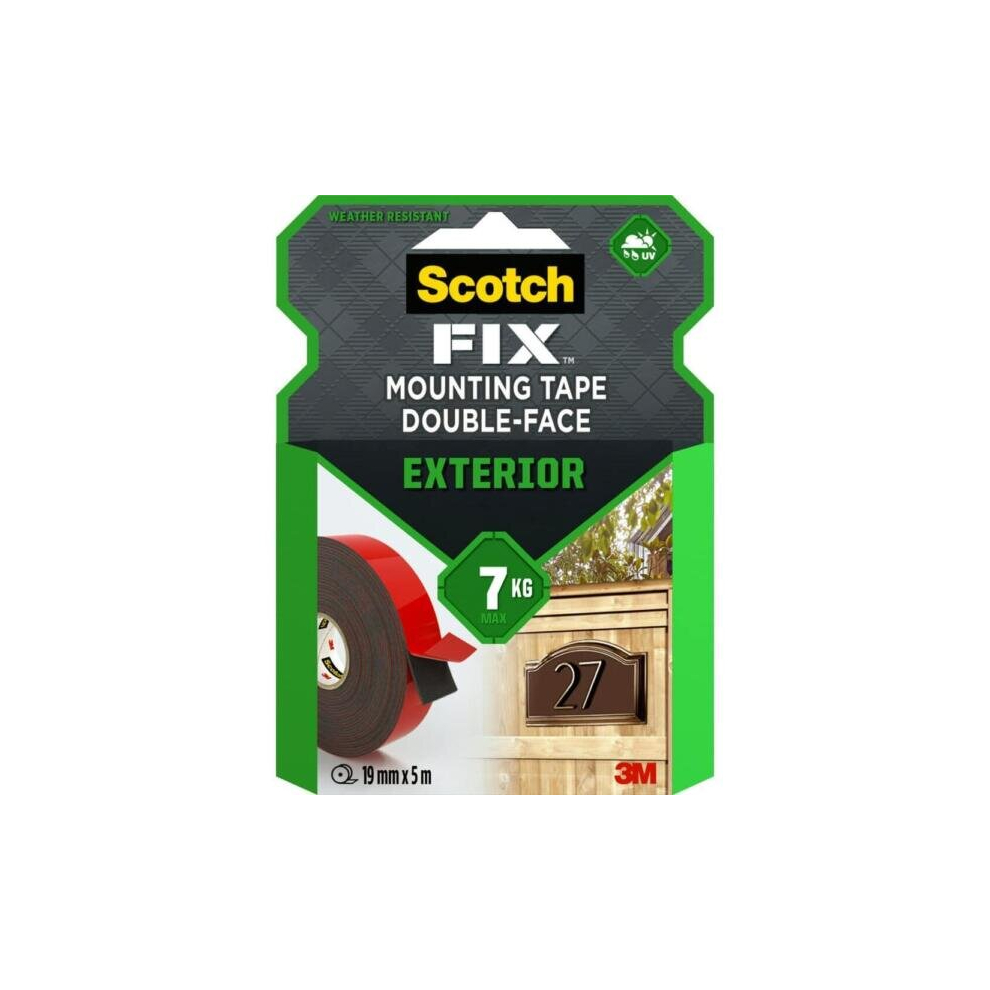 Scotch-Fix Exterior Mounting Tape 19mm x 5m Up To 7kg 411-1950-P