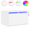 VidaXL vidaXL Wall-mounted Bedside Cabinets with LED Lights Side Table 2 pcs White 5