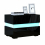 (Black) Hampton & Stewart Glossy Finish LED Bedside Table 4