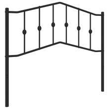 (black, 107 cm) vidaXL Metal Headboard Bedroom Home Decor Bed Header Guest Room Bed Headboard