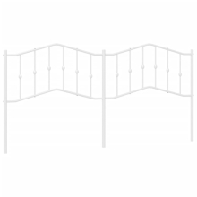 (white, 200 cm) vidaXL Metal Headboard Bedroom Home Decor Bed Header Guest Room Bed Headboard