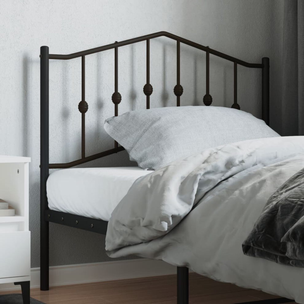 Vidaxl (Black, 100 Cm) Metal Headboard Bedroom Home Decor Bed Header Guest Room Bed Headboard