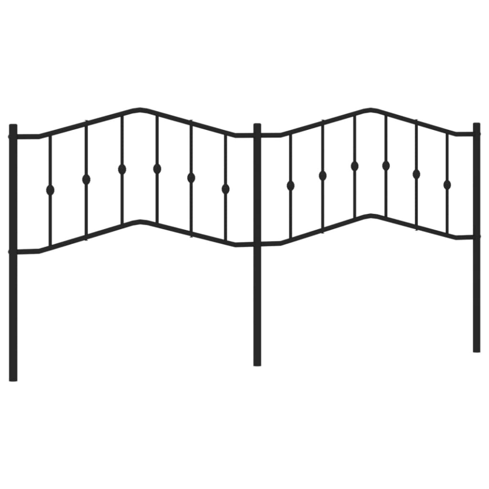 Vidaxl (Black, 193 Cm) Metal Headboard Bedroom Home Decor Bed Header Guest Room Bed Headboard