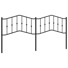 (black, 200 cm) vidaXL Metal Headboard Bedroom Home Decor Bed Header Guest Room Bed Headboard