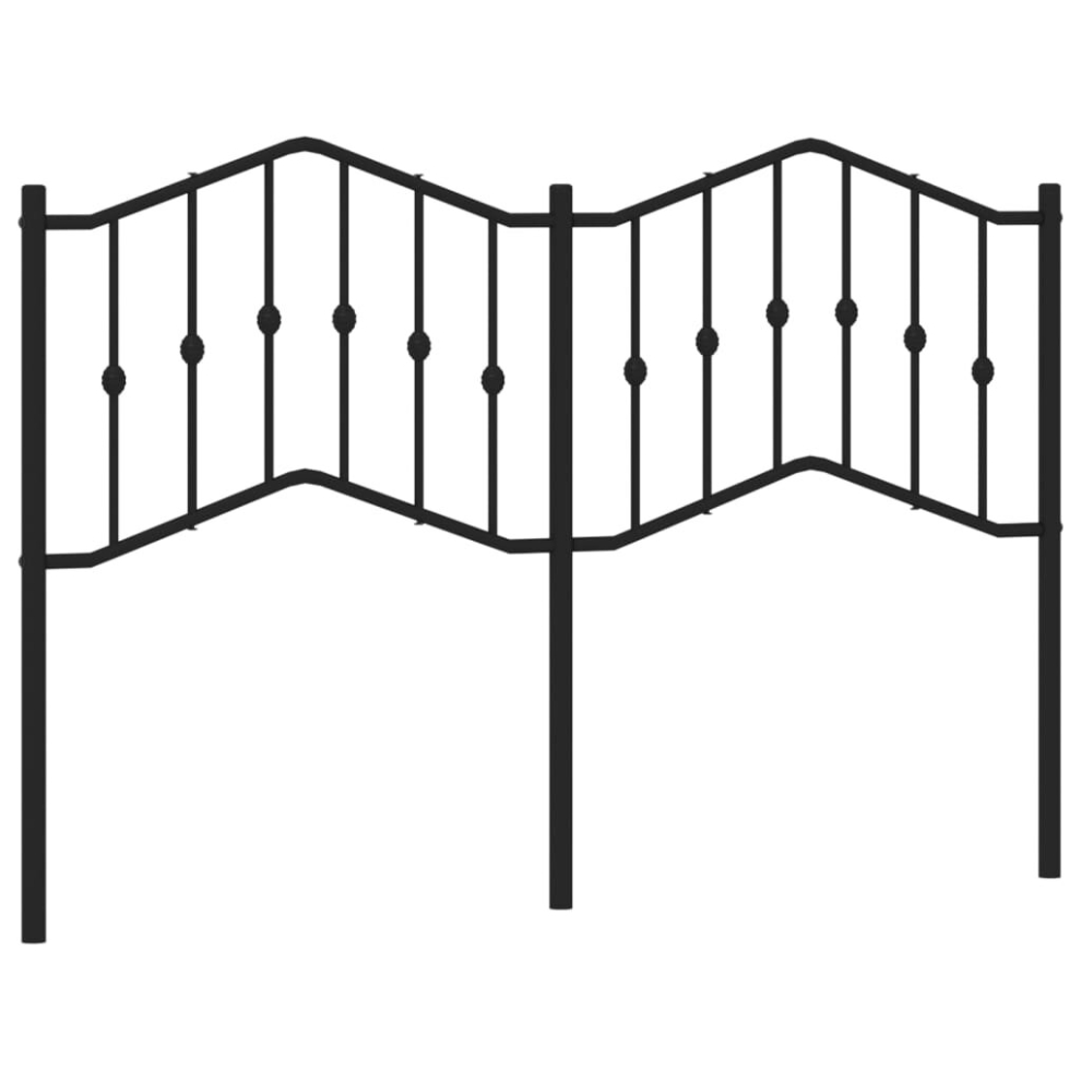 Vidaxl (Black, 150 Cm) Metal Headboard Bedroom Home Decor Bed Header Guest Room Bed Headboard