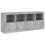 VidaXL (concrete grey) vidaXL Sideboard with LED Lights Home Cupboard Side Cabinet Storage Highboard 5