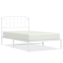 (white, 107 x 203 cm/with headboard) vidaXL Metal Bed Frame Home Bedroom Bed Base Mattress Foundation Bedstead