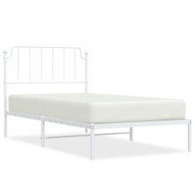 (white, 100 x 190 cm/with headboard) vidaXL Metal Bed Frame Home Bedroom Bed Base Mattress Foundation Bedstead
