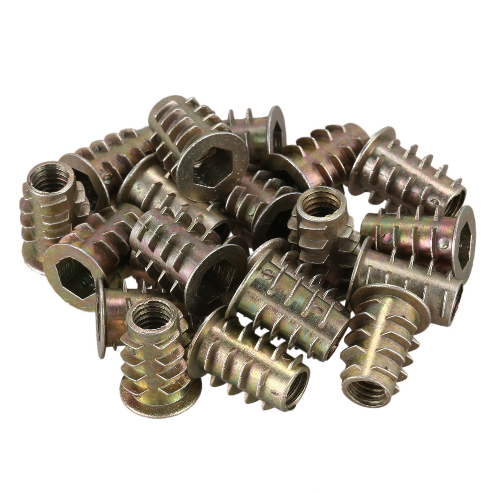 20 Pieces M6x 15Mm Hexagon Socket Screw Thread Insert Nut For Wood 4851069246061