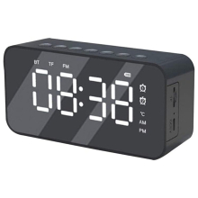 Digitaler Wecker, Bluetooth-Radiowecker Dualer tragbarer Lautsprecher-Wecker mit Temperatur, TF-Karte, FM-Radio