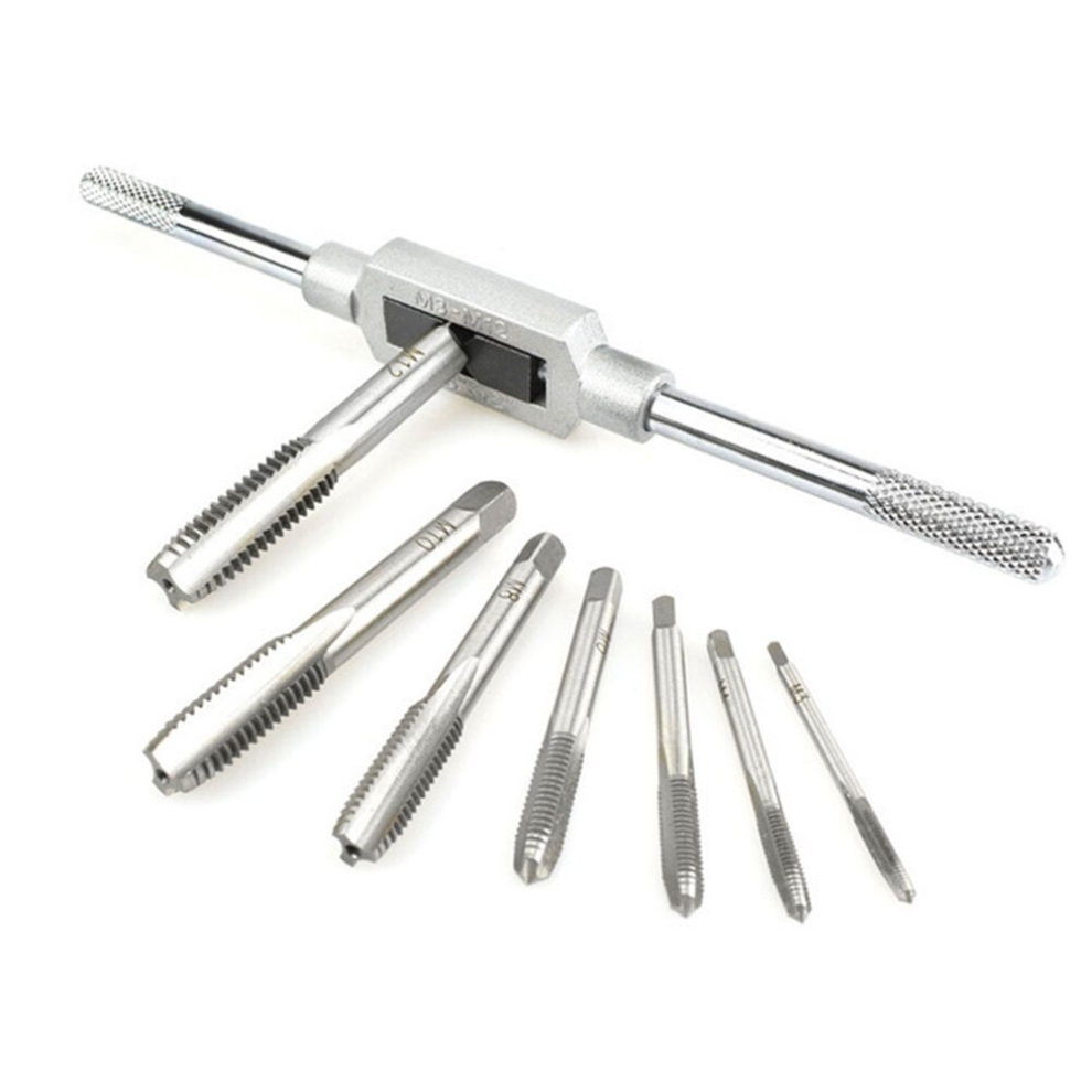 Photos - Other Hand Tools 8 in 1 Tap Tool Set Thread Metric Machine Hand Screw Thread Plug Taps Set