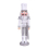 30CM Christmas Nutcracker Puppet Wooden Handicraft Christmas Desktop Silver 1