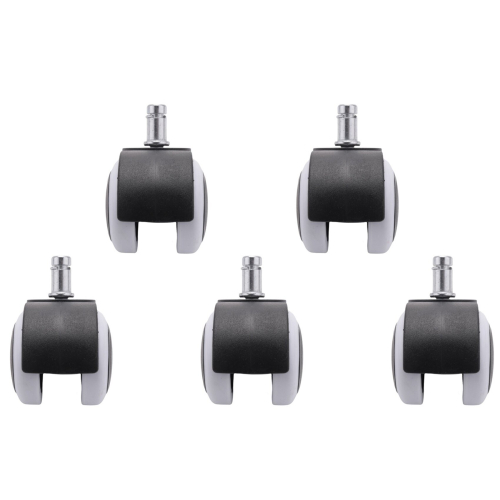 50mm Bürostuhlrollen - 5er Set - schwarz/weiß