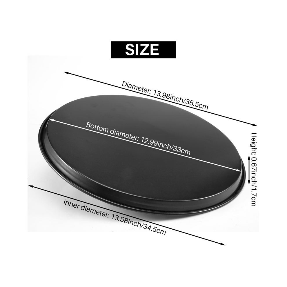 13 Inch Non-Stick Pizza Pan,Carbon Steel Round Pizza Tray Mold Baking Tool for Home,Restaurant 