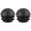 2 Pcs 25mm Dia Plastic Round Tube Inserts End Blanking Caps Black 1