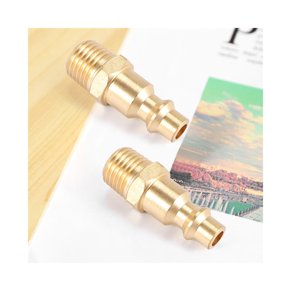 Brass 1/4 Inch Npt Male Air Hose Quick Connect Adapter,Air Coupler Plug Kit,Air Compressor Fittings 10Pcs (Male Npt) 4851069295465