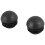 2 Pcs 25mm Dia Plastic Round Tube Inserts End Blanking Caps Black 3