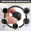 2 Pcs 25mm Dia Plastic Round Tube Inserts End Blanking Caps Black 5