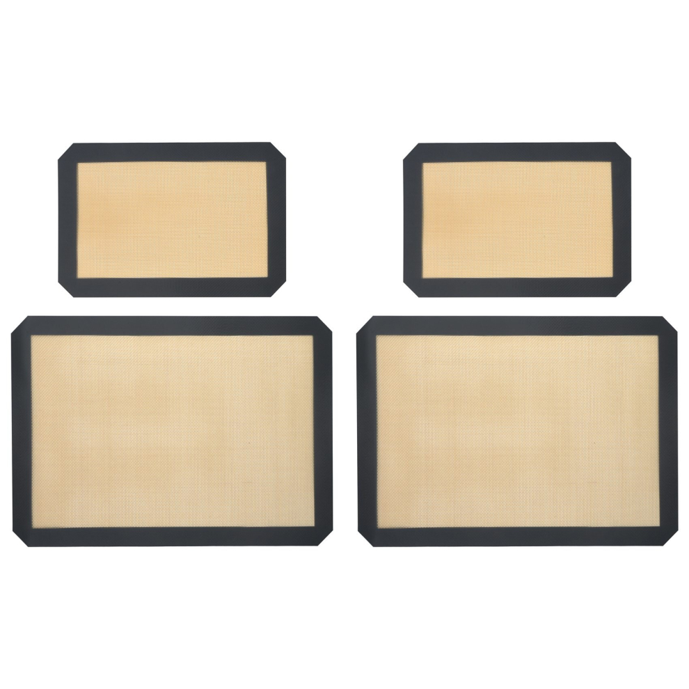 Silicone Baking Mats for Half Baking Sheet Pans Non-Stick Macaron Baking Mats Set,/Pastry/Bun/Bread Making Mat 