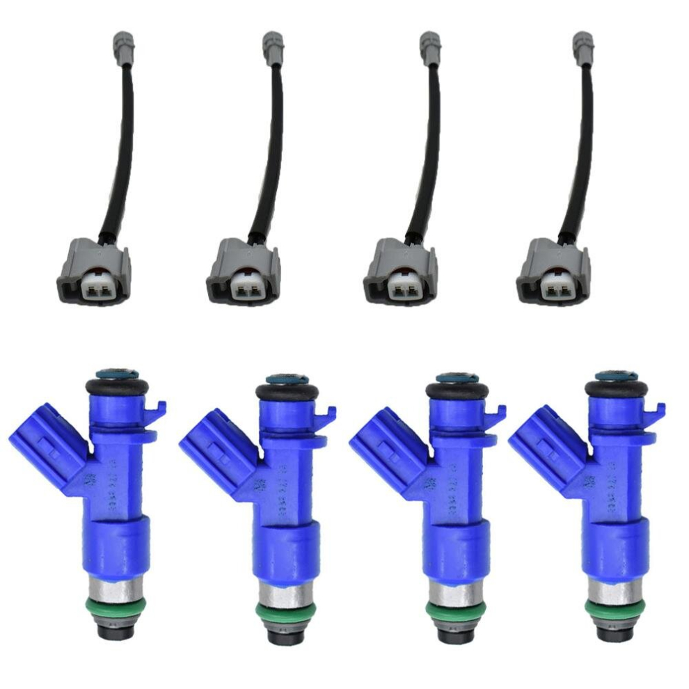 4Pc 410Cc Fuel Injector With Plugs For 07-12 Rsx K20 K24 B16 B18 16450Rwca01 16450-Rwc-A01 4851069205723