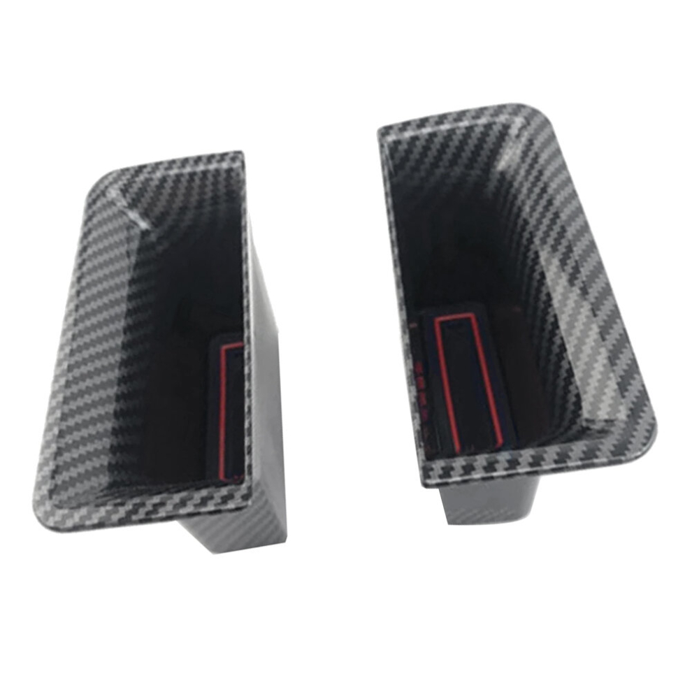 Car Carbon Fiber Door Handle Storage Box Side Armrest Door Bin For Escape Kuga 2020 Black 4762963380044
