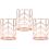 Rose Gold Pen Holder Set of 3,Metal Rose Gold Pencil Holder for Dorm & Office,Desk Organizer Makeup Brush Cup 1
