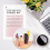 Rose Gold Pen Holder Set of 3,Metal Rose Gold Pencil Holder for Dorm & Office,Desk Organizer Makeup Brush Cup 4