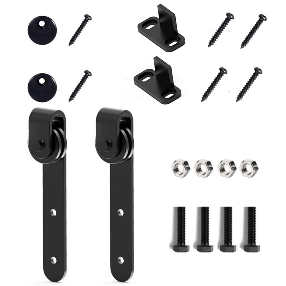 10Pcs 0.63Inch-0.78Inch Carbon Steel Cabinet Sliding Door Barn Hardware Kit Sliding Door Bezel Hanging Rail Slides 4762963384820