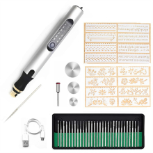 Elektrischer Gravierstift Gravierwerkzeug-Set Mikro-Gravierstift DIY Rotationswerkzeug für Schnitzerei, Holz, Metall, Keramik