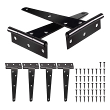 6 Pack Heavy Duty Tee Hinge, 150mm 6 Inch T Hinge Metal Strap Tee Hinge with Screws for Shed Doors,