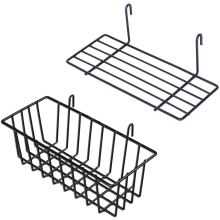 2 kappaletta ripustettu kori suora hylly kukkaruukku nÃyttÃ¶ haltija Wire Wall Grid paneeli, leipÃ kori rauta telineeseen