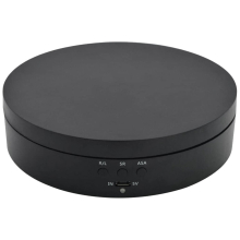Black Rechargeable Turntable Display Stand, 360 degree Rotation Speed/Angle Adjustable for Photography/Jewelry Display