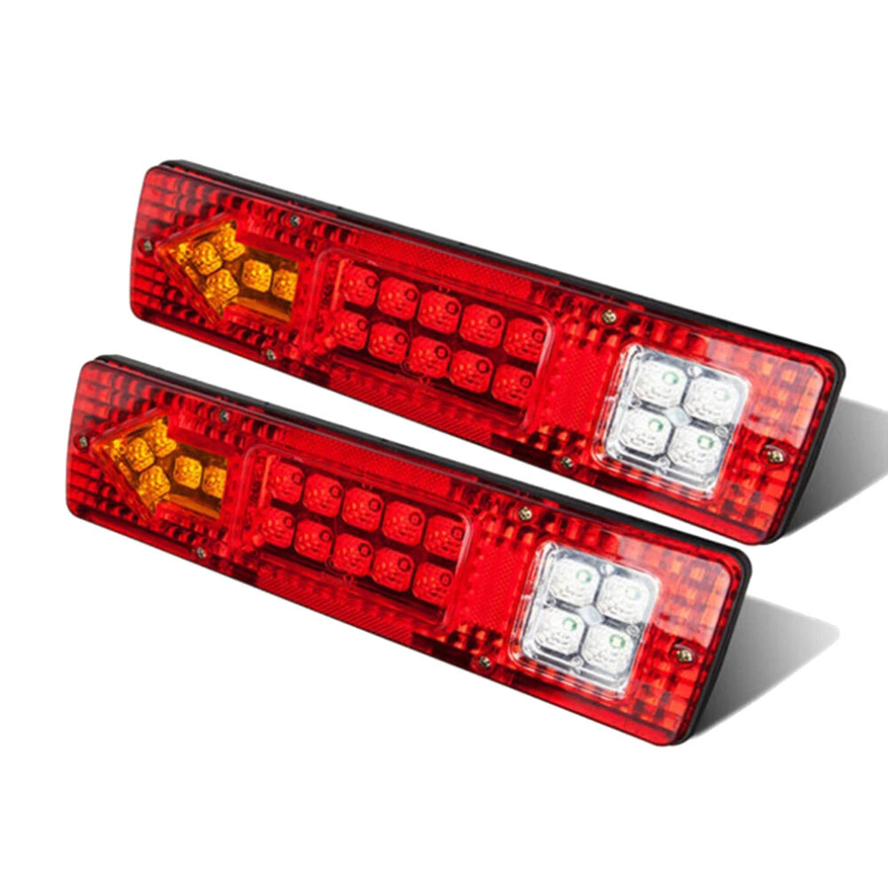2Pcs Car 19 Led Waterproof Tail Trailer Truck Rear Turn Signal Stop Light 4851069203156