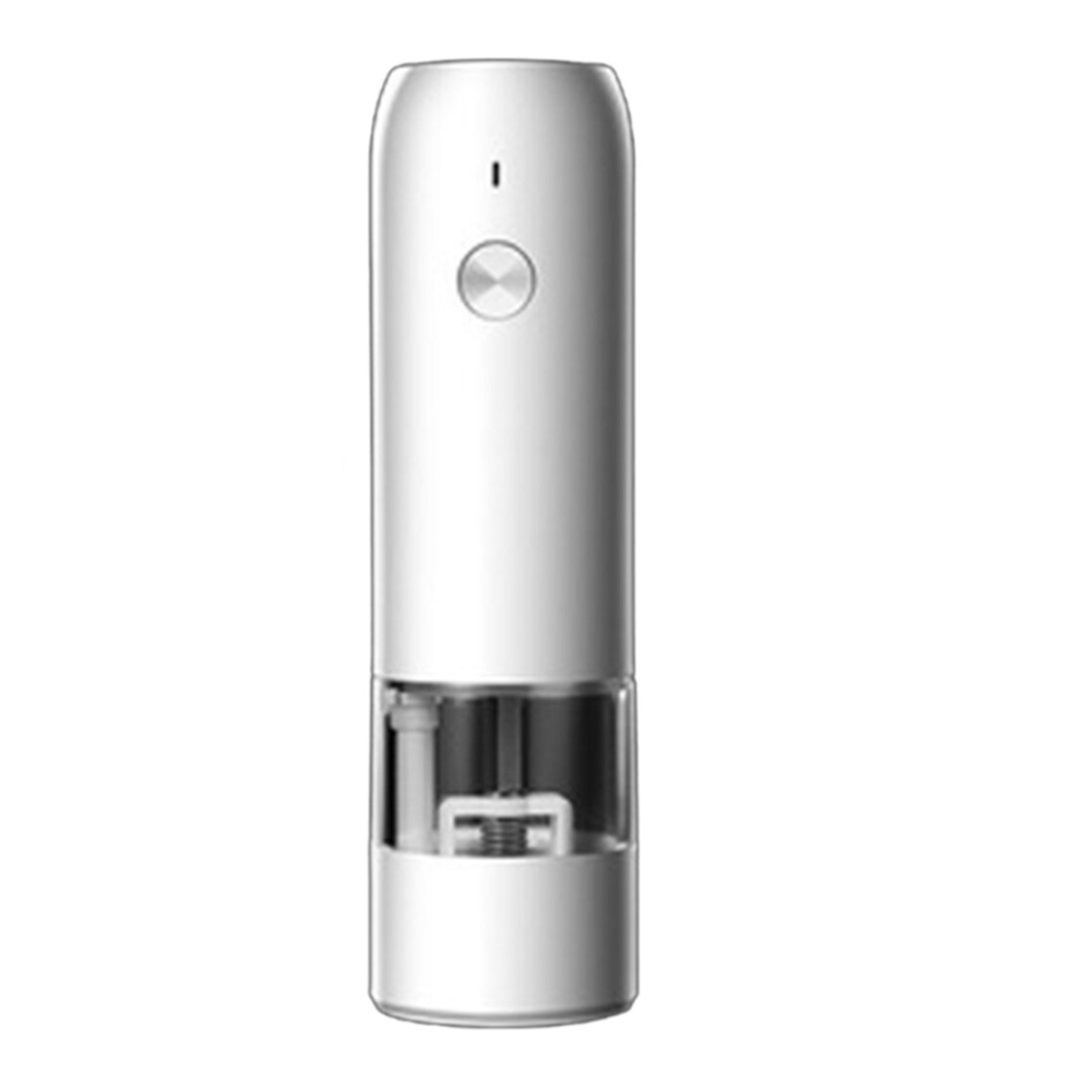 USB Rechargeable Electric Salt and Pepper Grinder - LED Lights, Automatic Pepper and Salt Mill Grinder Set Refillable B