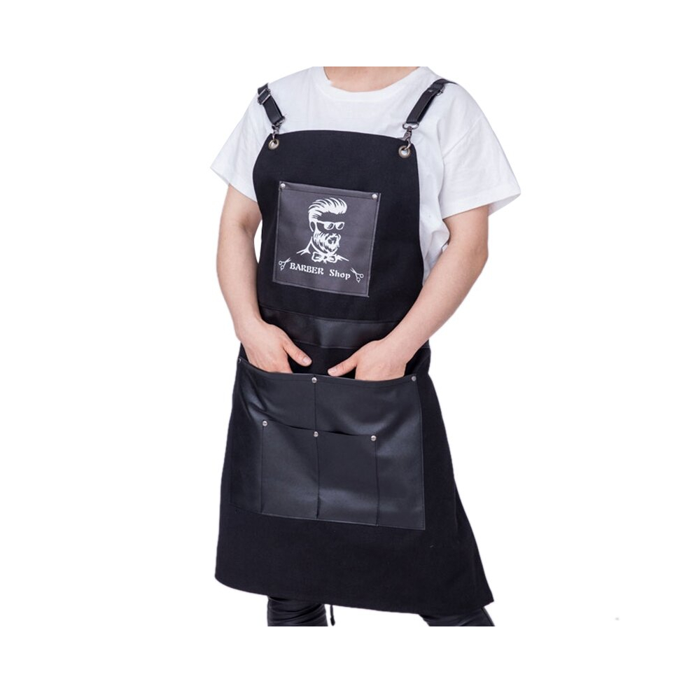 Tlily Black Salons Hairdressing Cape For Hair Cutting Apron Oxford Buga Barber Pocket Hair Cutting Dyeing Cape Hairdresser Antifouling Cloth
