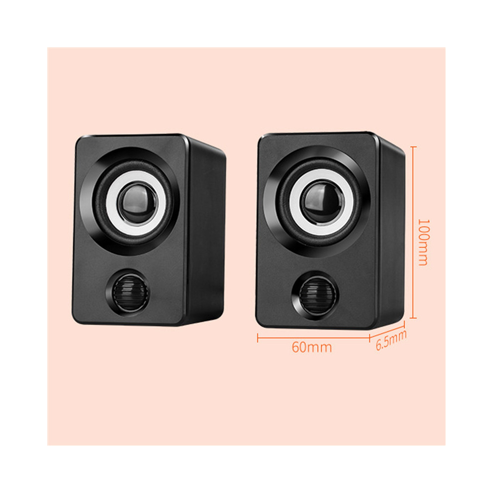 Usb Mini Small Speaker Computer Audio Stereo Subwoofer Speaker Home Wired Desktop Speaker For Laptop Desktop Computer 4762963302947
