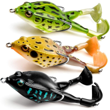 3PCS Frog Lure, Kit Set Realistic Frog Swimbait Floating Bait with Metal Hooks for Freshwater Saltwater