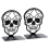 2 Pack Skull Design Black Bookend,Book Ends for Shelves Books,Book Shelf Holder Home Office Decorative Desktop Organizer 1