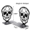 2 Pack Skull Design Black Bookend,Book Ends for Shelves Books,Book Shelf Holder Home Office Decorative Desktop Organizer 2