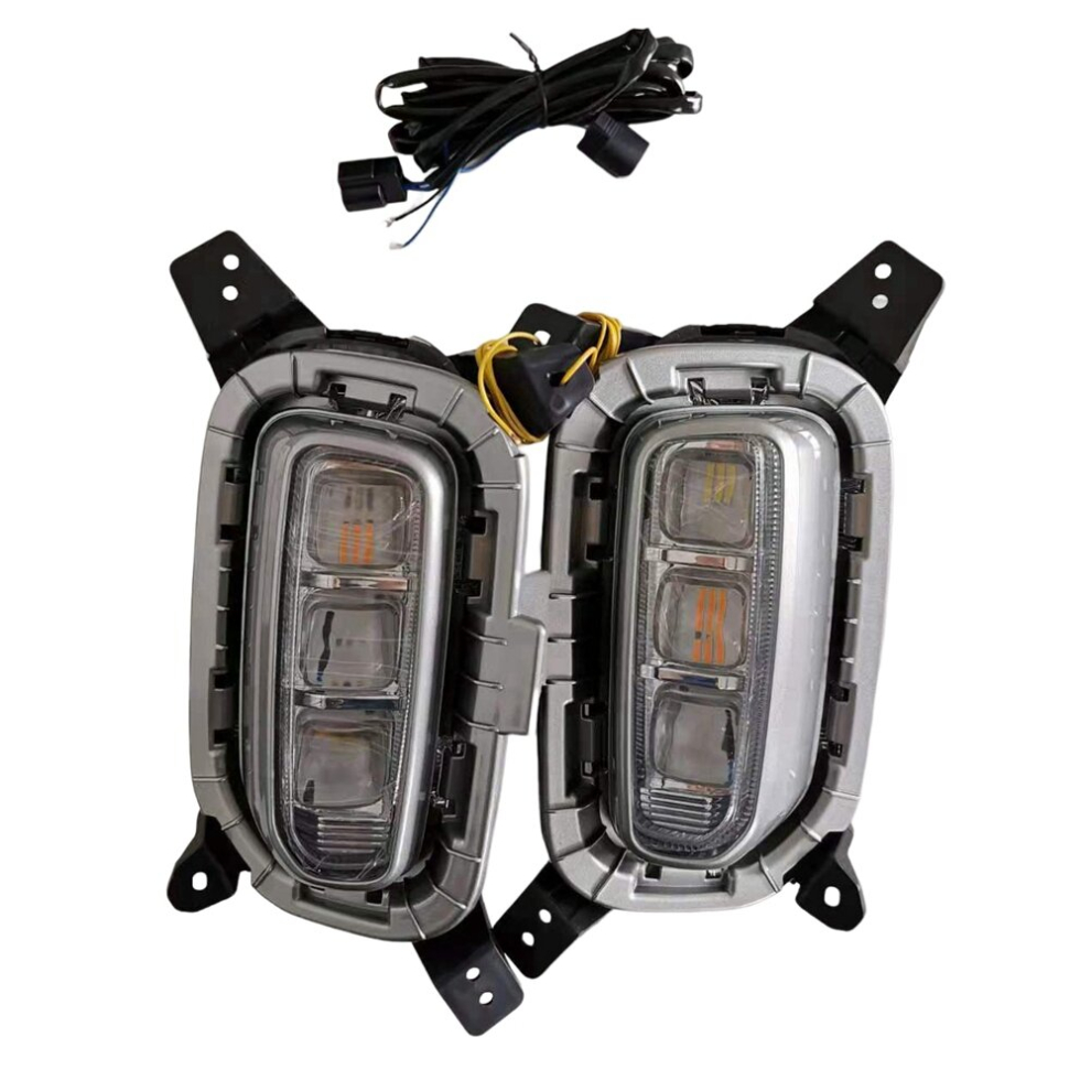 Car Led Drl Daytime Running For Seltos Kx3 2020 2021 Turn Signal Indicator Fog Lamp, And Light/White/Yellow 4762963396304