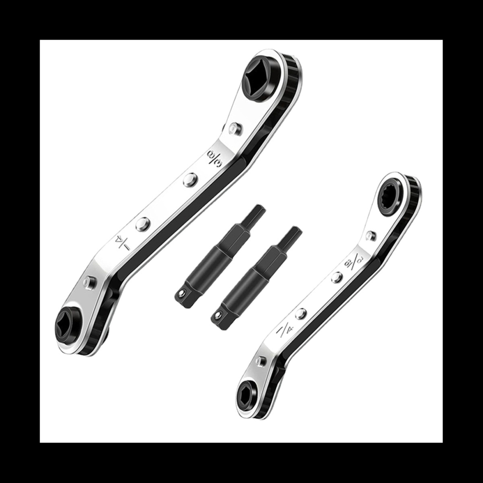 Hvac Service Wrench Tool, Air Conditioner Valve Ratchet Wrench Set For Air Refrigeration Tool And Equipment Repair Tool 4762963391255