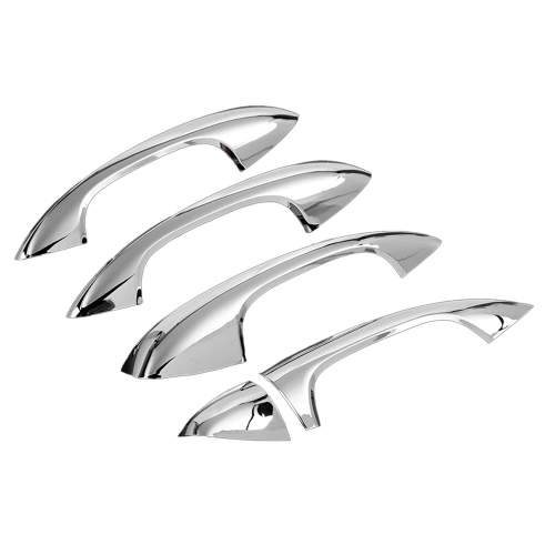 NOBLE Chrome Exterior Door Handle Trim Set For Opel & Chevrolet - Adhesive Cover Caps